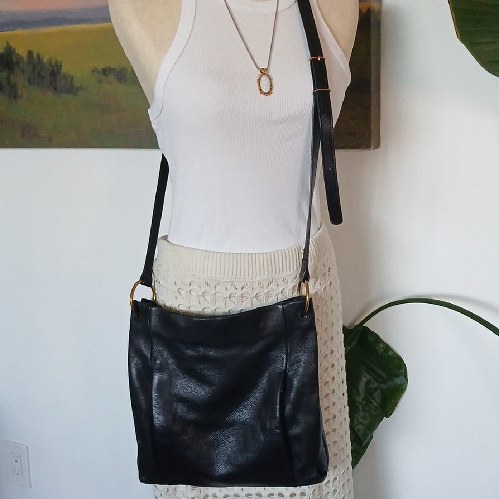 The Sak Black Leather Crossbody Bag